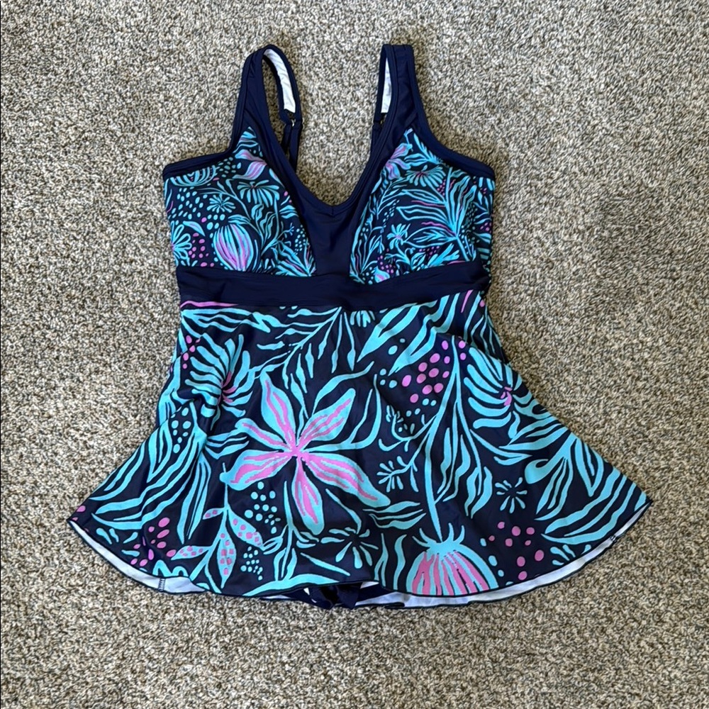 Floral Print Swimdress Size L